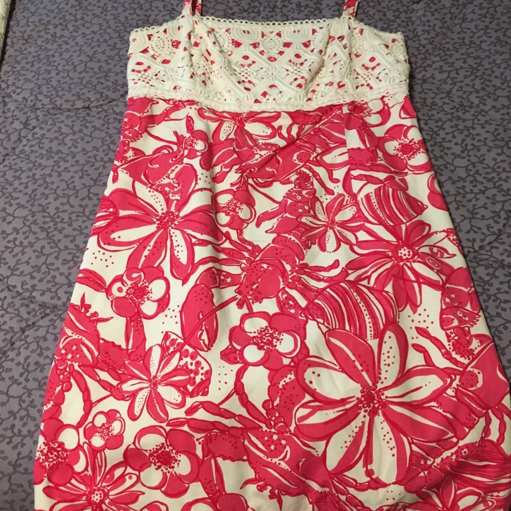 Lilly Pulitzer Pink And White dress.